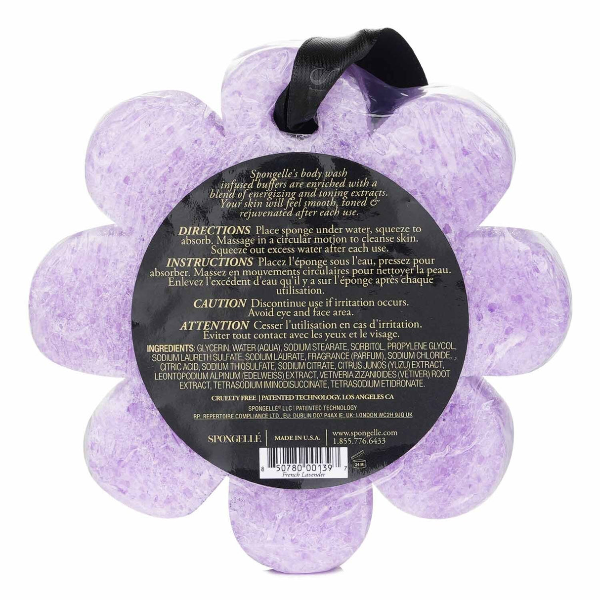 Luxurious French Lavender soap sponge infused with natural extracts for radiant, rejuvenated skin and a soothing spa-like experience.