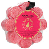 Luxurious Spongelle Wild Flower Soap Sponge in Sugar Dahlia, enriched with natural extracts for a rejuvenating, fragrant bath experience.