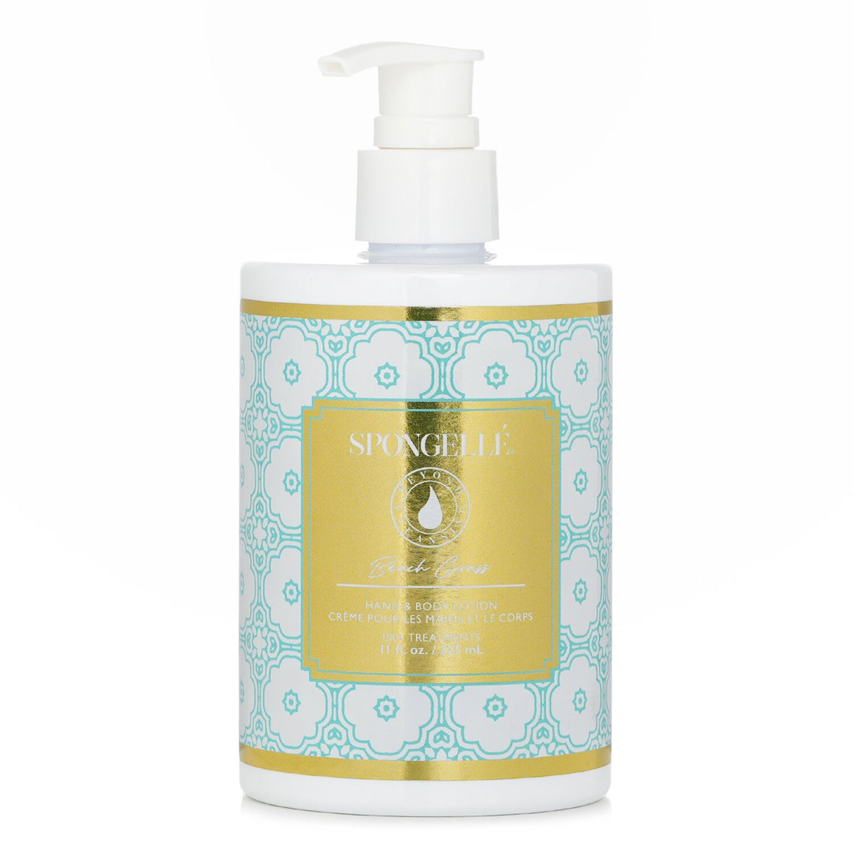 Spongelle Hand & Body Lotion in Beach Grass, 325ml, offers hydration with amino acids and soothing jasmine aroma.