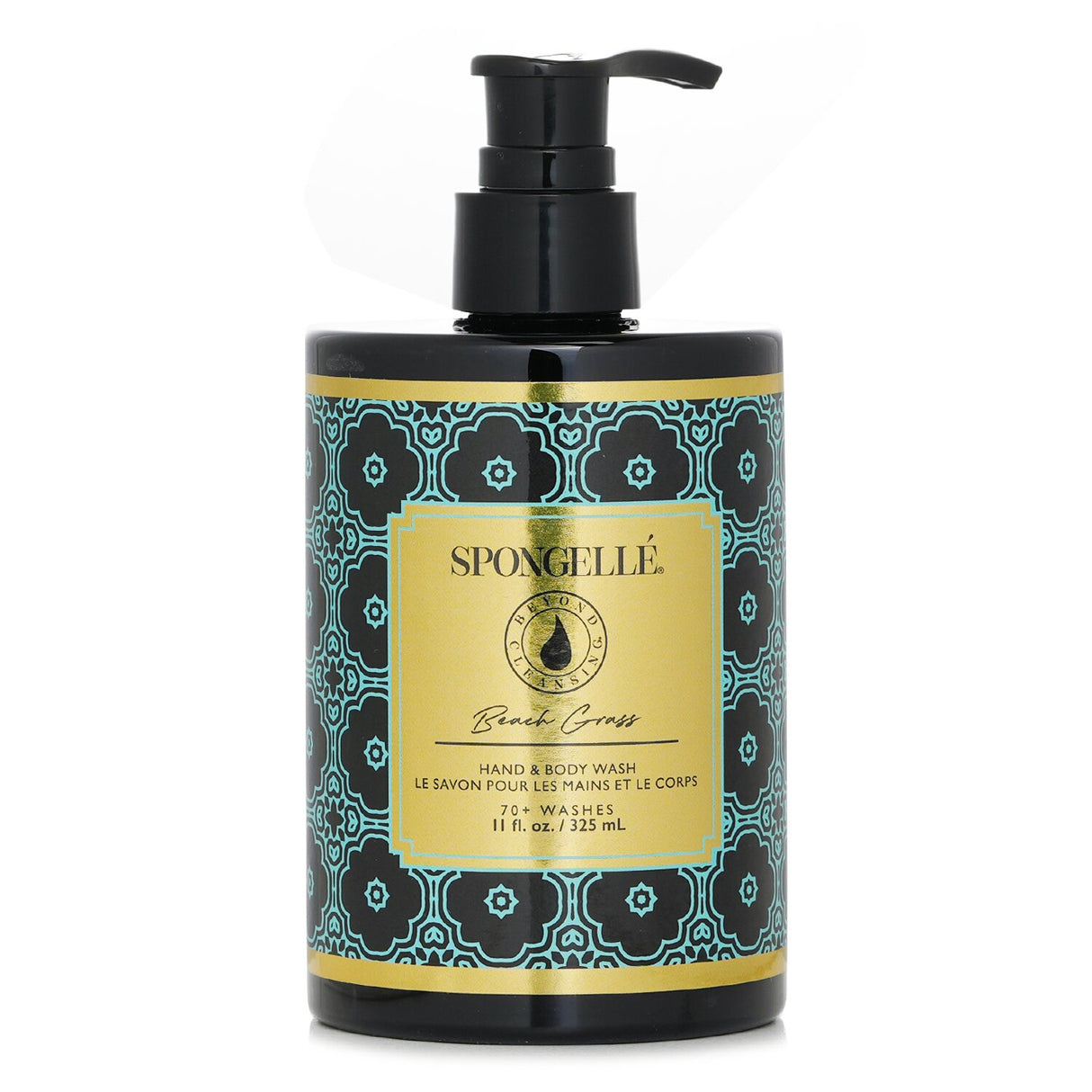 Spongelle Beach Grass Hand & Body Wash, 325ml, enriched with botanicals for soft, radiant skin and a subtle beachy scent.