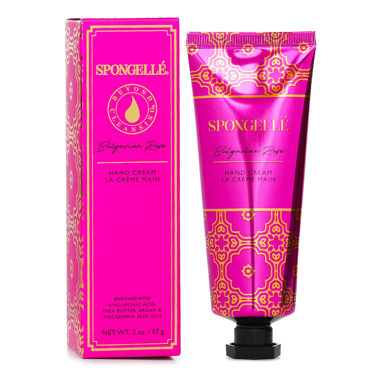 Luxurious hand cream with Bulgarian Rose scent, infused with rich ingredients for soft, hydrated hands and cuticles.