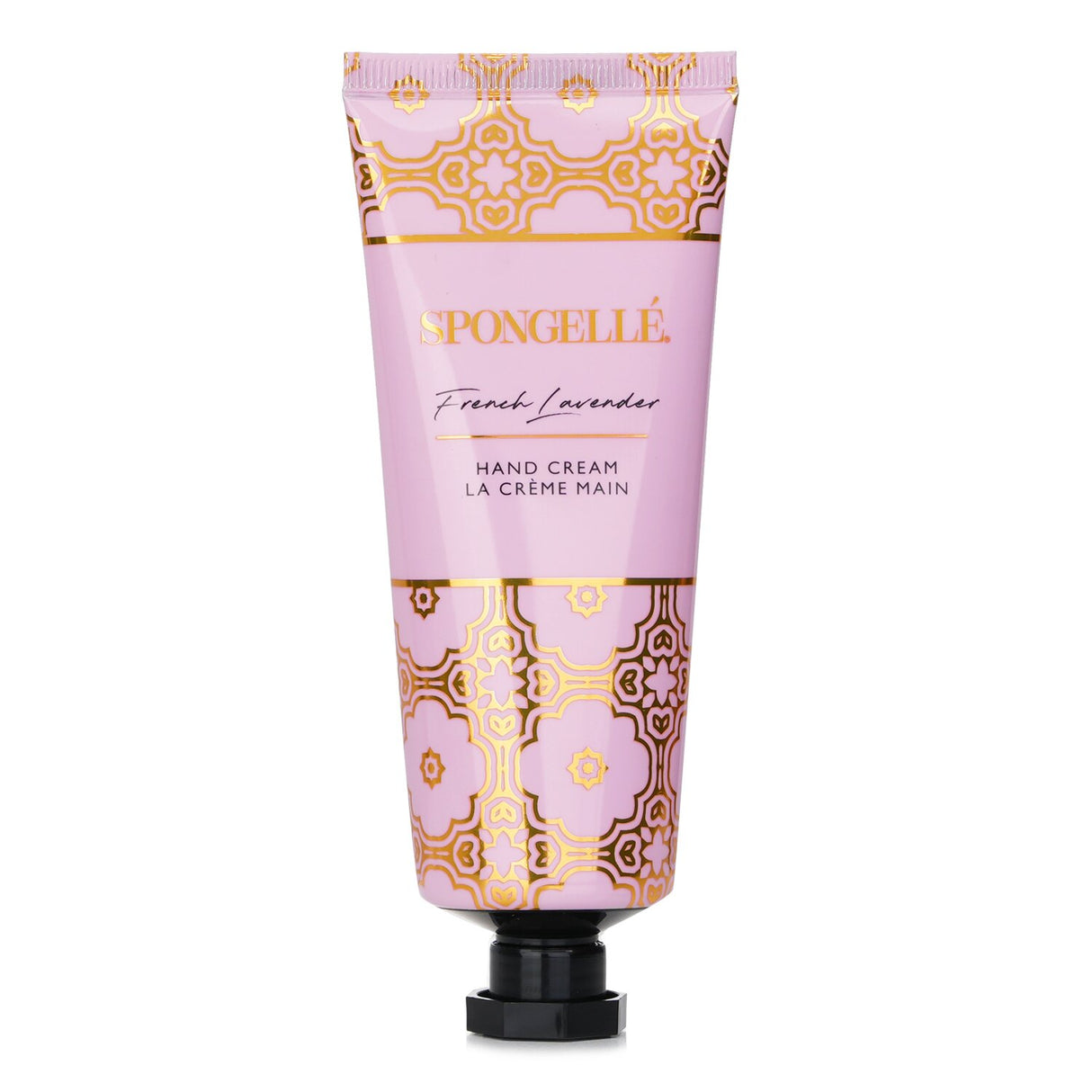 Luxurious Spongelle hand cream in French Lavender, enriched with hydrating oils and soothing scents for soft, rejuvenated hands.