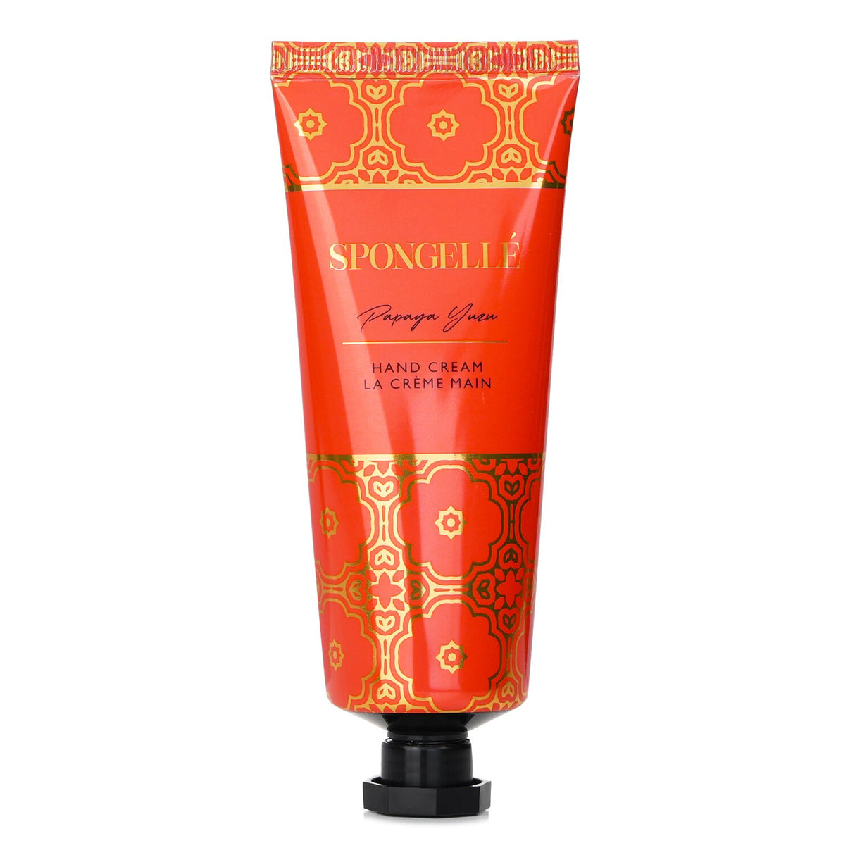 Luxurious Papaya Yuzu hand cream infused with hyaluronic acid and shea butter for intense hydration and soothing care.