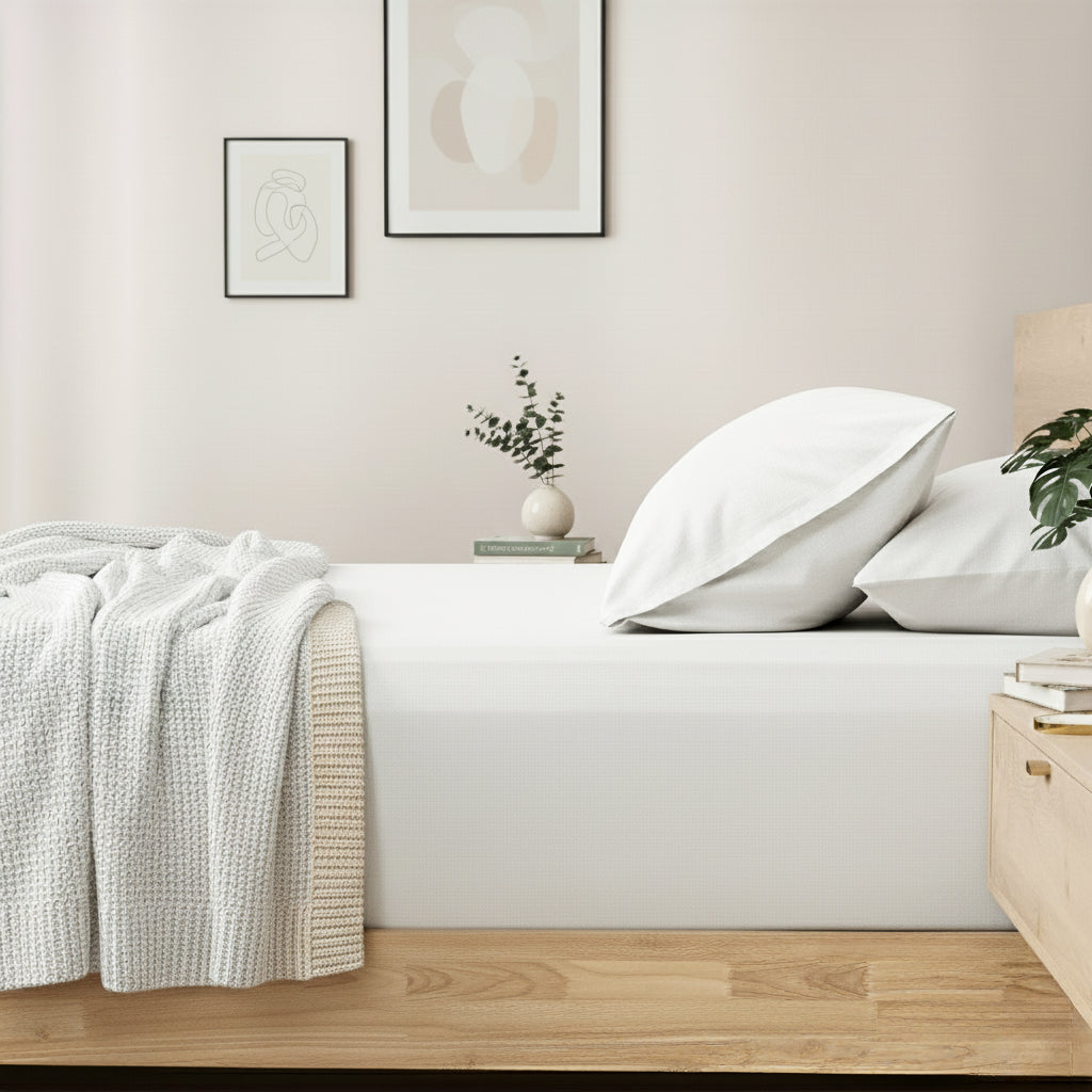 400 Thread Count Egyptian Cotton Fitted & Pillow Case  Deep King White
