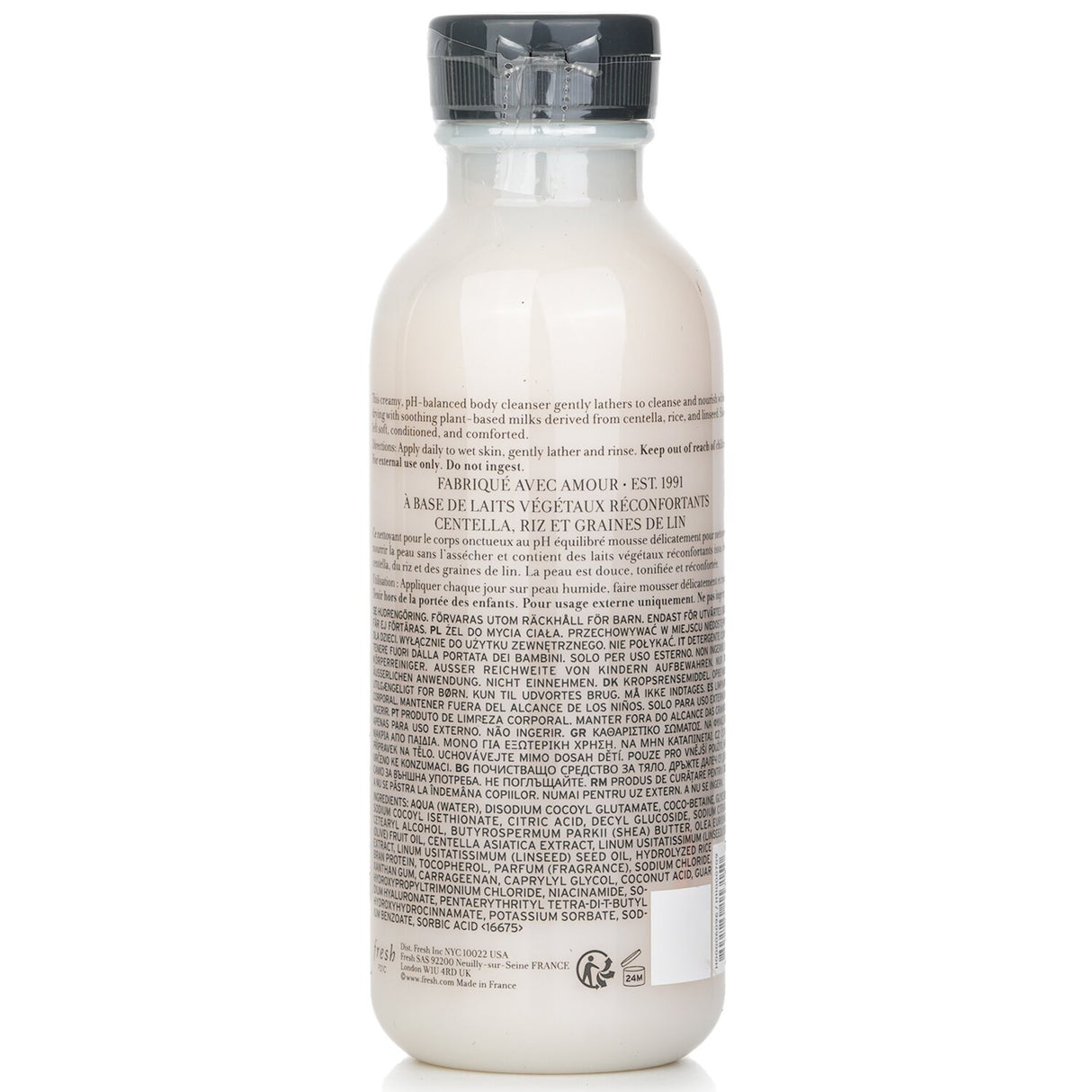 Fresh Milk Body Cleanser in a 260ml bottle, a luxurious, pH-balanced body wash for daily moisturizing and gentle cleansing.