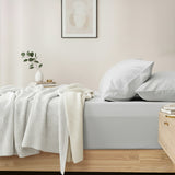 400 Thread Count Egyptian Cotton Fitted & Pillow Case  Deep King Antarctica