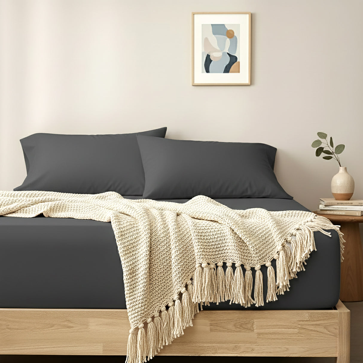 400 Thread Count Egyptian Cotton Fitted & Pillow Case  Deep King Magnet
