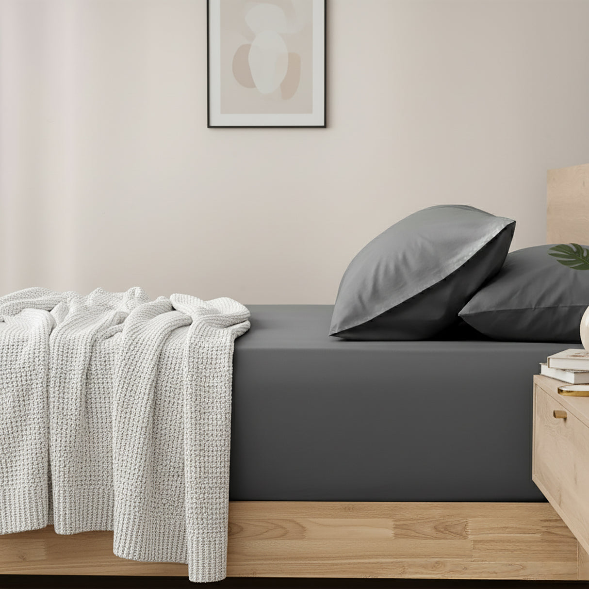 400 Thread Count Egyptian Cotton Fitted & Pillow Case  Deep King Magnet