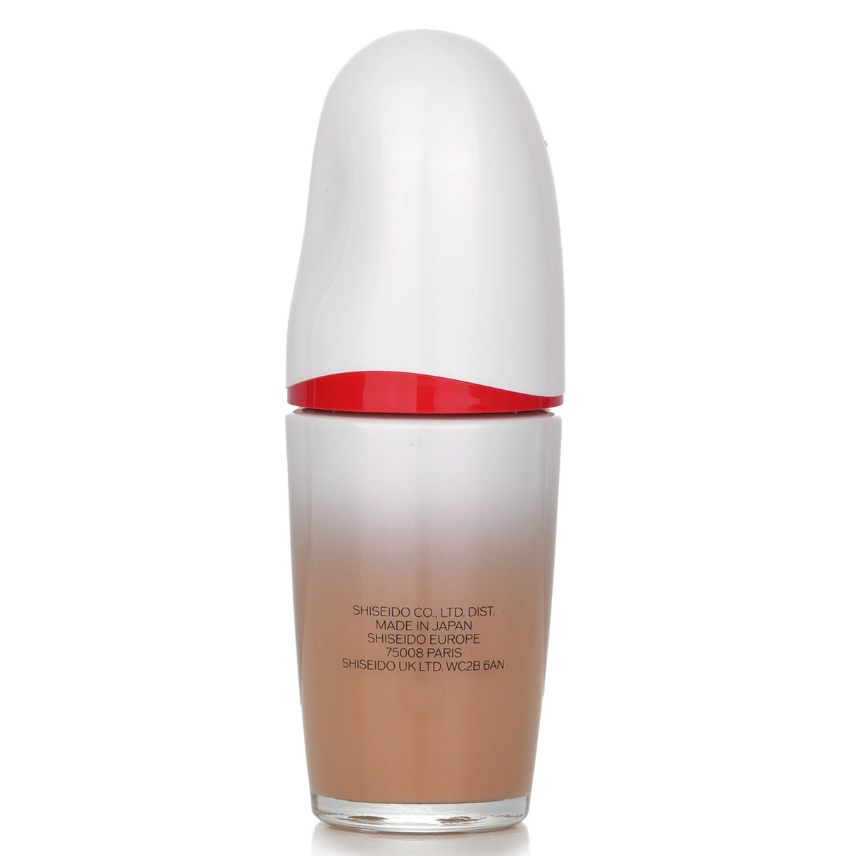 Shiseido Revitalessence Skin Glow Foundation SPF 30 in #410 Sunstone, a lightweight, radiant foundation for all skin types.