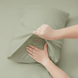 400 Thread Count Egyptian Cotton Fitted & Pillow Case  Long Single Basil
