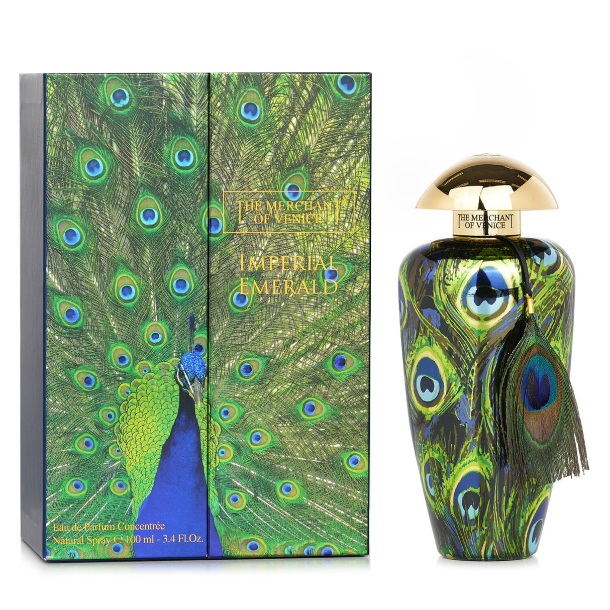 Elegant 100ml Imperial Emerald Eau De Parfum Spray featuring citrus, florals, and spices, perfect for any occasion.