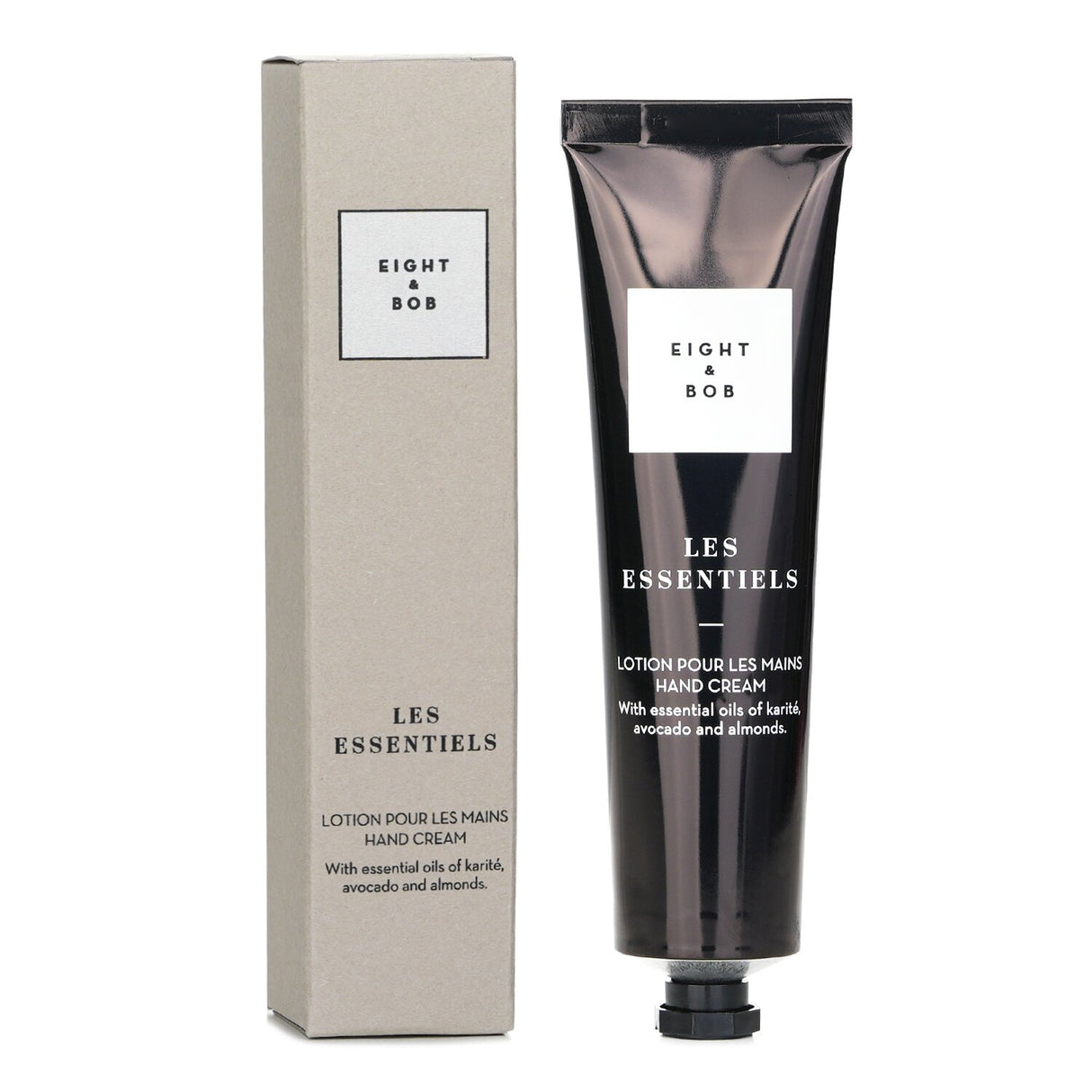 Eight & Bob Les Essentiels Hand Cream in elegant 40ml packaging, designed for hydration and protection of hands.