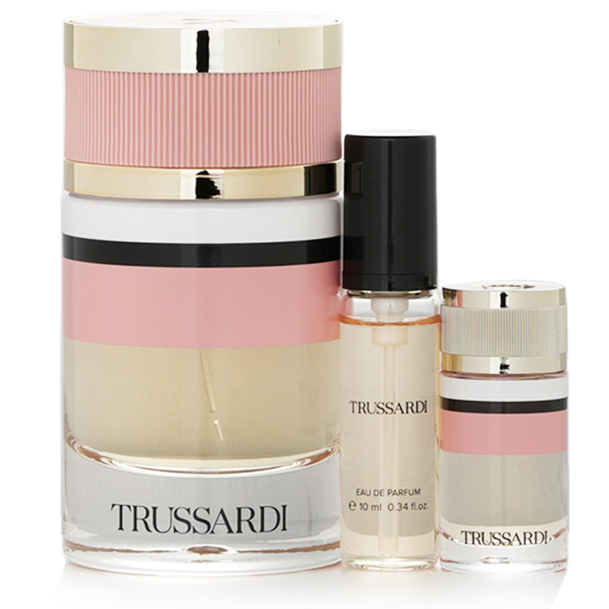 Elegant Trussardi Life Style Coffert set featuring three Eau De Parfum sprays for a luxurious fragrance experience.