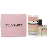 Trussardi Life Style Coffert gift set featuring three elegant Eau De Parfum sprays in luxurious packaging.