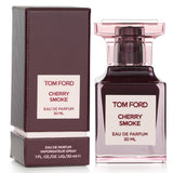 Tom Ford Cherry Smoke Eau De Parfum Spray, 30ml, showcasing a blend of sweet cherry and smoky leather notes.