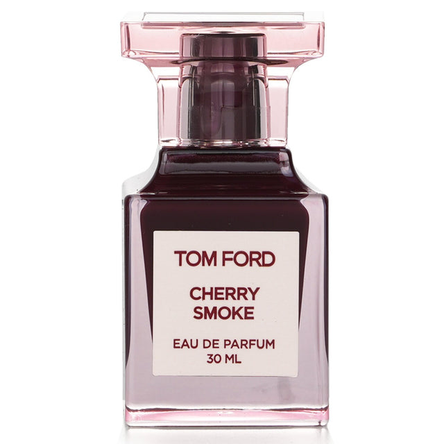 Tom Ford Cherry Smoke Eau De Parfum 30ml, featuring a blend of sweet cherry, rich leather, and velvety warmth for elegance.