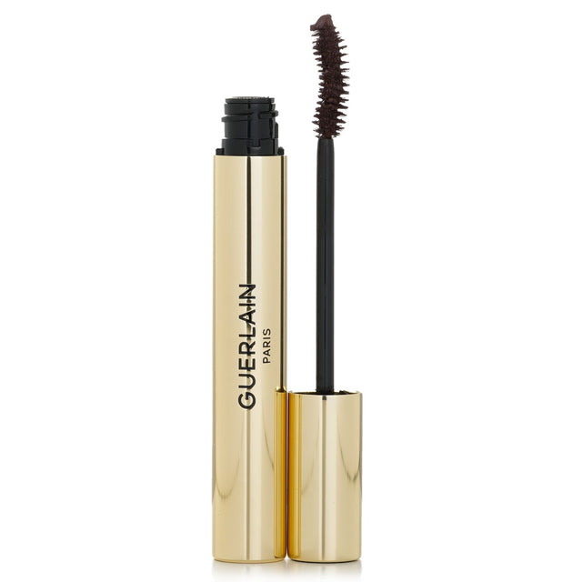 Guerlain Noir G 24H Intense Volume Curl Mascara in #02 Brown, enhances lashes with volume, curl, and rich color for dramatic eyes.