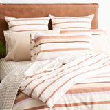 Textured Cotton Slub Reversible Quilt Cover Set Super King William Stripe