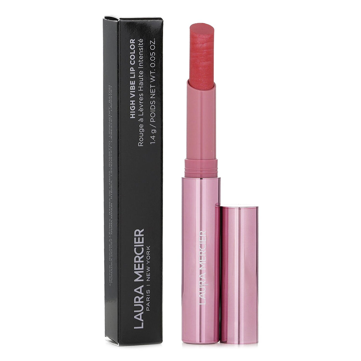 Laura Mercier High Vibe Lip Color #123 Blaze - vibrant, moisturizing formula for bold, striking lips in one smooth stroke.