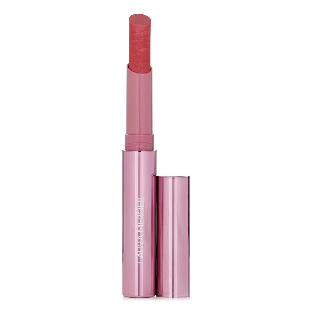 Vibrant Laura Mercier High Vibe Lip Color in #123 Blaze, featuring smooth application and nourishing Guava oil for comfort.