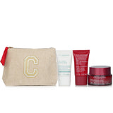 Luxurious Clarins Rituale Multi Intensive Set with day cream, night cream, and cream mask, elegantly packaged in a stylish pouch.