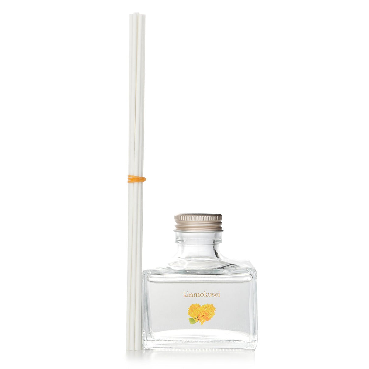Kinmokusei Reed Diffuser in elegant design; fills spaces with soothing floral aroma, promoting tranquility and relaxation.