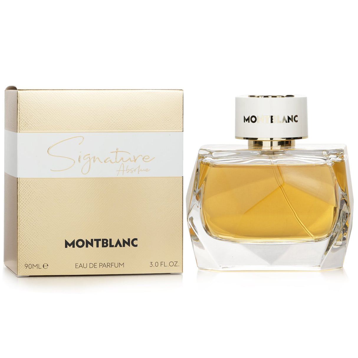 Montblanc Signature Absolu Eau De Parfum Spray in a sleek 90ml bottle, featuring a sophisticated blend of citrus, woods, and vanilla.