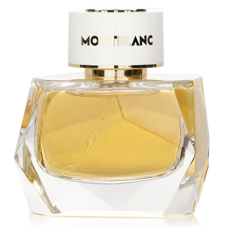 Montblanc Signature Absolu Eau De Parfum 50ml showcases a luxurious blend of bergamot, jasmine, and woody accords in an elegant bottle.