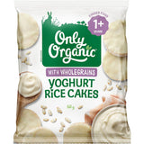 Only Organic Junior Toddler Snacks Yoghurt Rice Cakes 60g