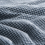 Cloud Linen Boronia Stone Washed Cotton Waffle Comforter Set Double/Queen Denim