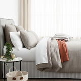 Cloud Linen Celeste Seersucker Cotton Waffle Quilt Cover Set Double Charcoal