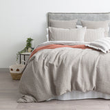 Cloud Linen Celeste Seersucker Cotton Waffle Euro P/Case Charcoal