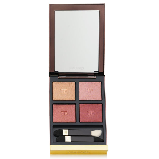 Luxurious Tom Ford Eye Color Quad #40 Golden Hour with four versatile shades for stunning eye looks in a sleek compact.