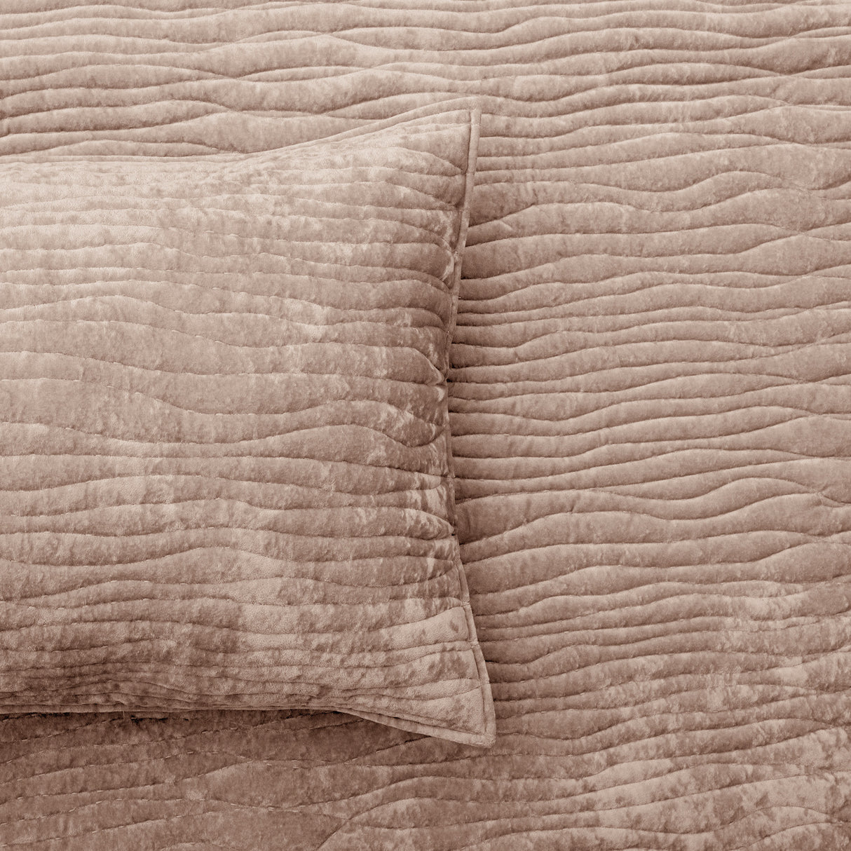 Renee Taylor Blake Velvet Coverlet Set Queen/King Wood