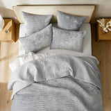 Renee Taylor Blake Velvet Coverlet Set Super King Silver Line