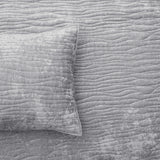 Renee Taylor Blake Velvet Coverlet Set Queen/King Silver Line