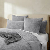 Renee Taylor Blake Velvet Coverlet Set Single/Double Silver Line