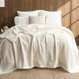 Renee Taylor Australian 400 GSM Merino Wool Blanket Queen/King Natural
