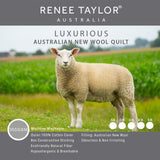 Renee Taylor Luxurious Australian Wool Quilt 350 GSM Queen