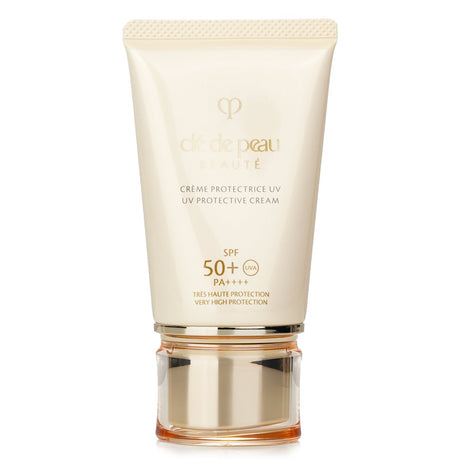 Luxurious Cle De Peau UV Protective Cream SPF 50 in 50ml, shielding skin with light texture and enhanced anti-aging benefits.