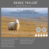 Renee Taylor All Seasons 2 in 1 Australian Wool Quilt King