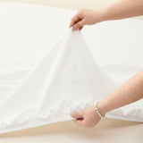 Renee Taylor Washed Linen Cotton Sheet Set Queen White