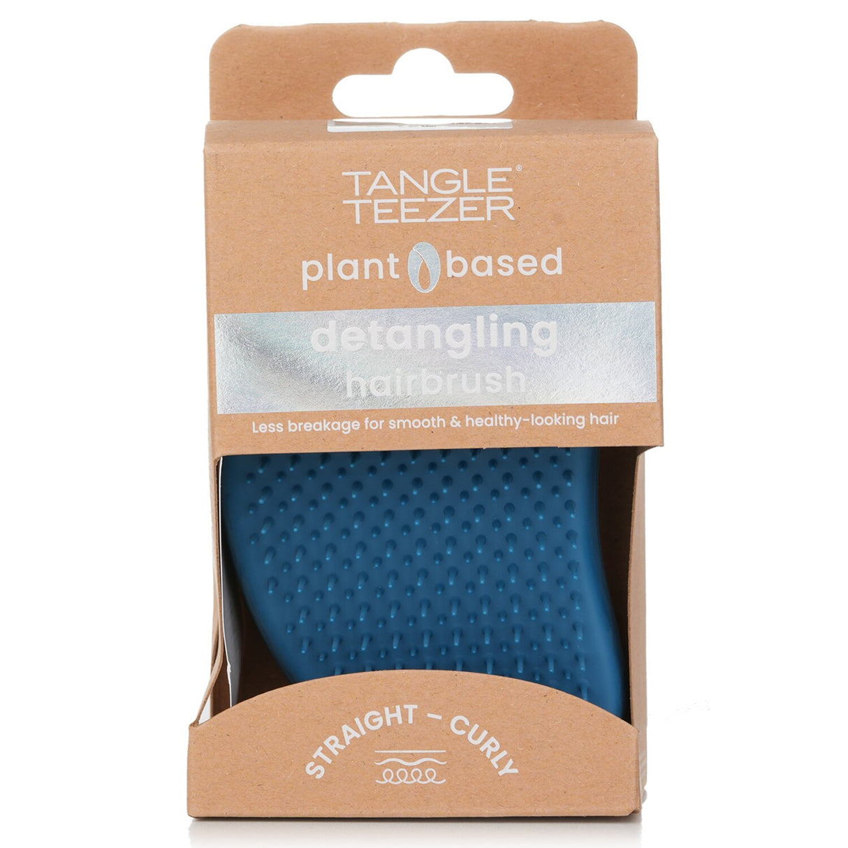 Eco-friendly Tangle Teezer hairbrush in Deep Sea Blue, made from 85% castor beans, designed for effortless detangling.