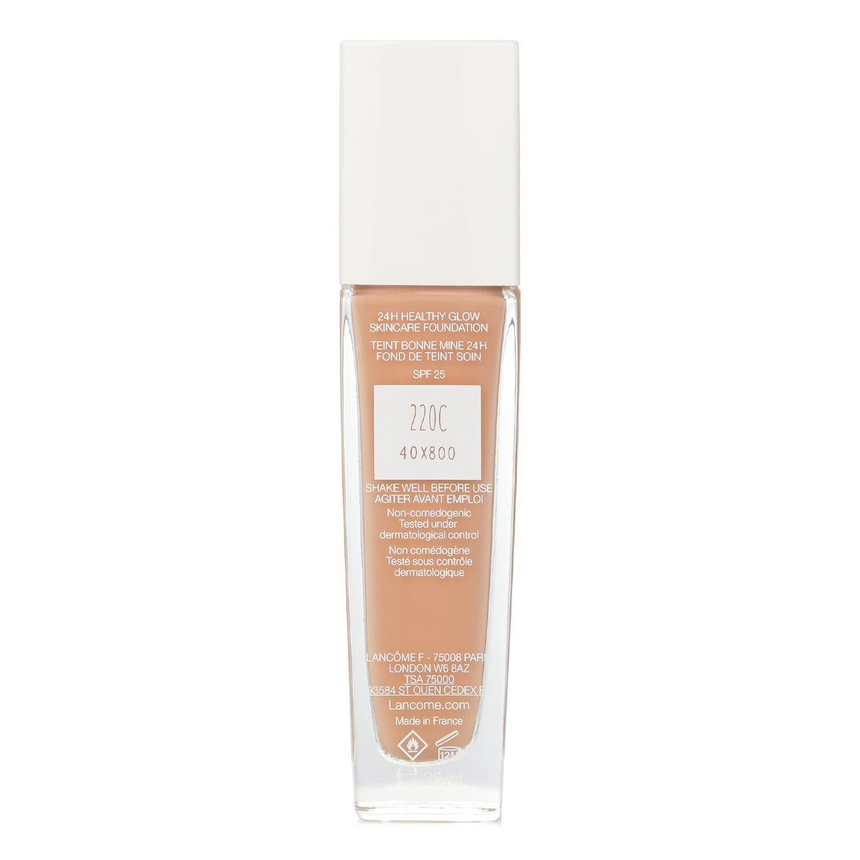 Lancome Teint Idole Ultra Wear Foundation SPF 25 #220C, a hydrating serum foundation for a luminous, flawless complexion.