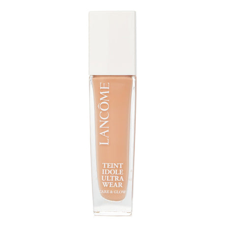 Luminous Lancome Teint Idole Ultra Wear Foundation SPF 25 in shade #220C, offering hydration and buildable medium coverage.