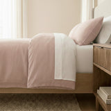 Renee Taylor Washed Linen Cotton Quilt Cover Set Queen Woodrose