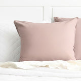 Renee Taylor Washed Linen Cotton Quilt Cover Set Super King Woodrose