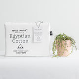 Renee Taylor 1000 Thread Count Egyptian Cotton Sheet Set King Snow