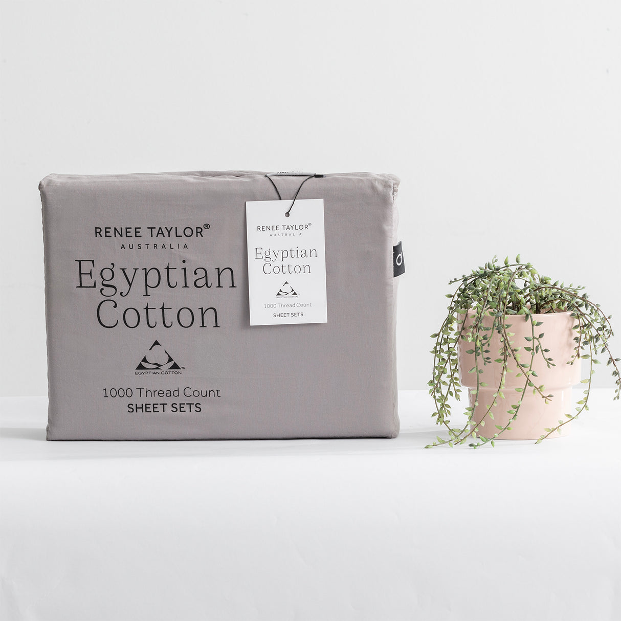 Renee Taylor 1000 Thread Count Egyptian Cotton Sheet Set Queen Ash