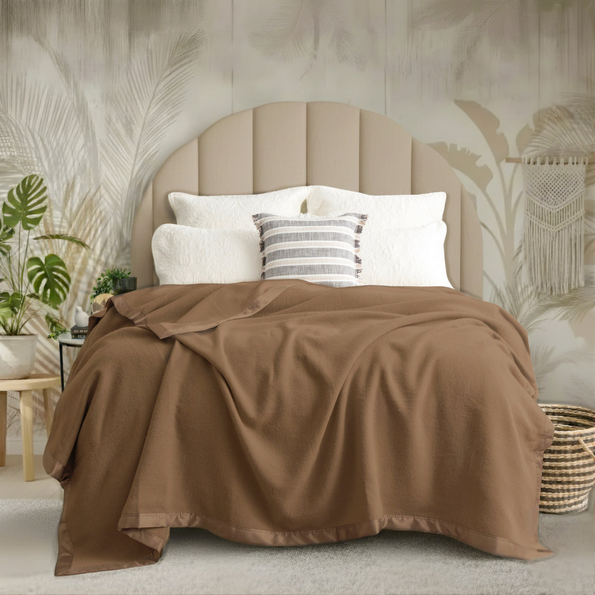 Renee Taylor Australian 400 GSM Merino Wool Blanket Super King Wood